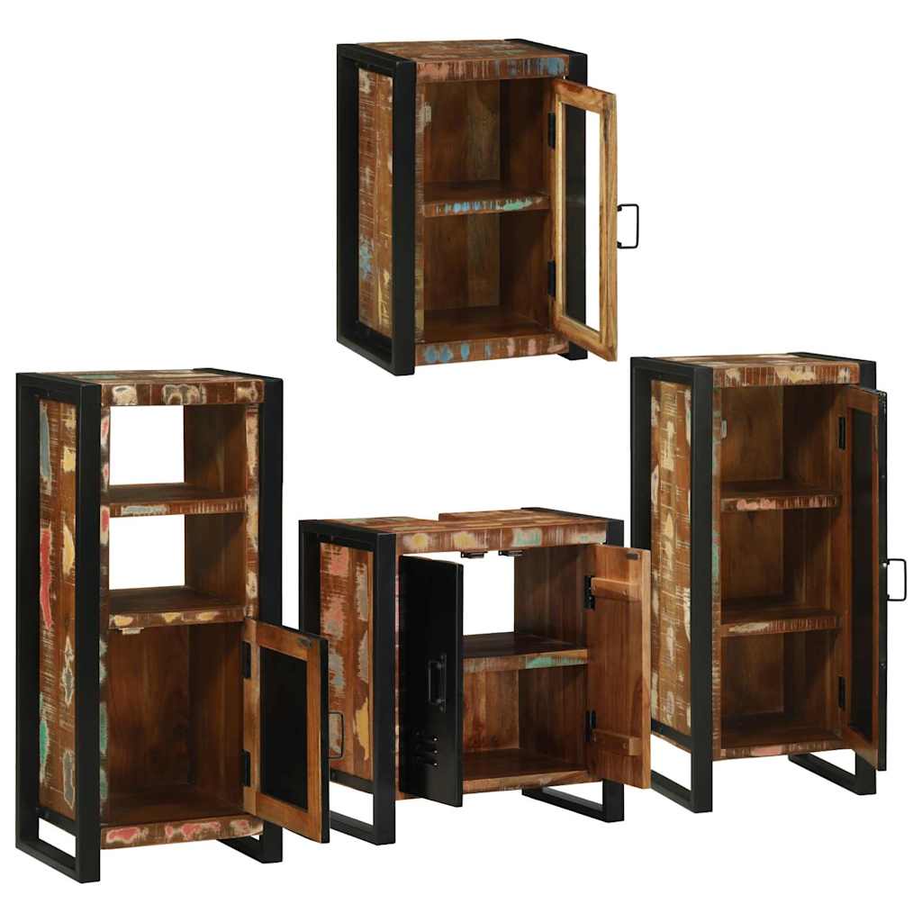 Badezimmermöbel-Set 4 stk. Mehrfarbig 55 x 35 x 60 cm