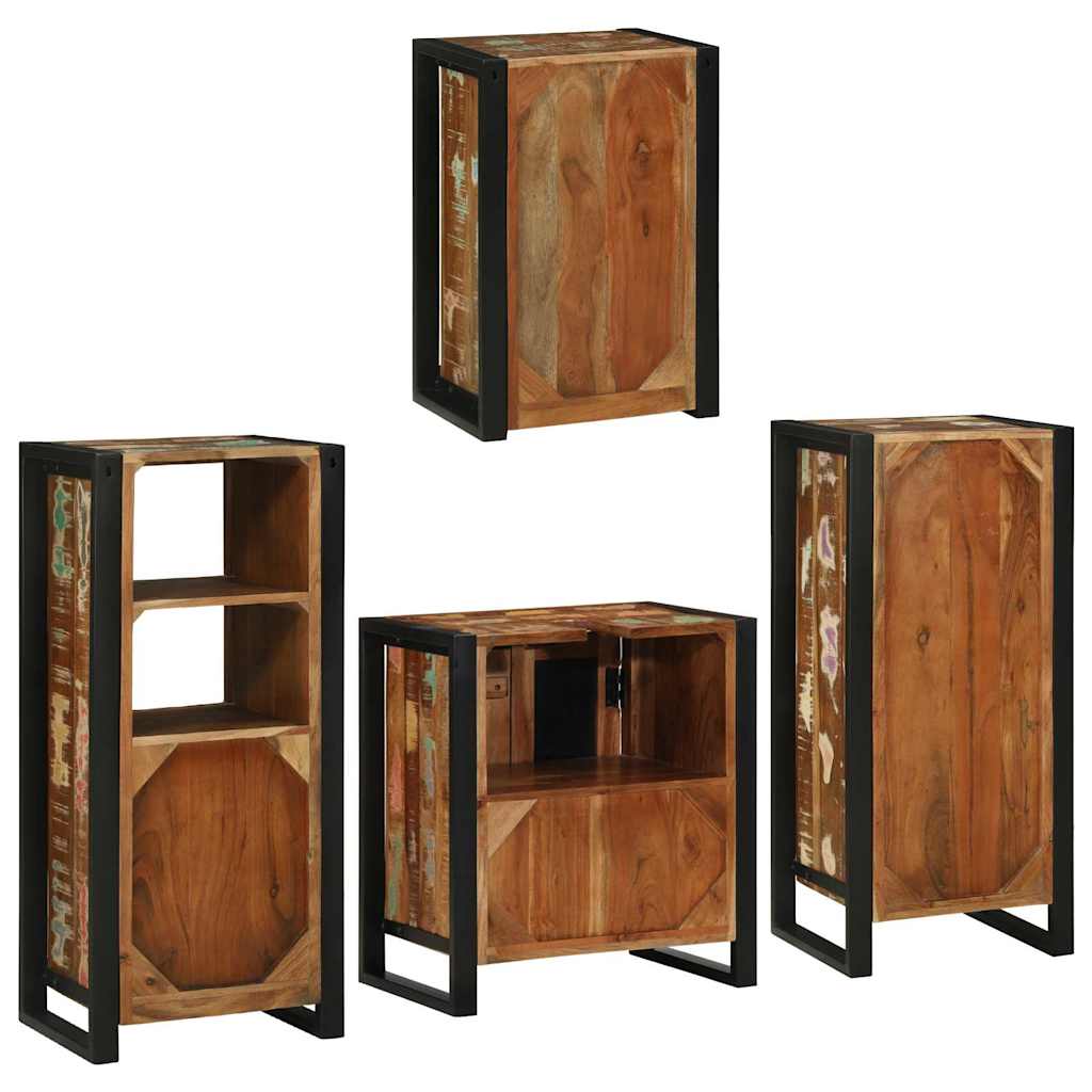 Badezimmermöbel-Set 4 stk. Mehrfarbig 55 x 35 x 60 cm