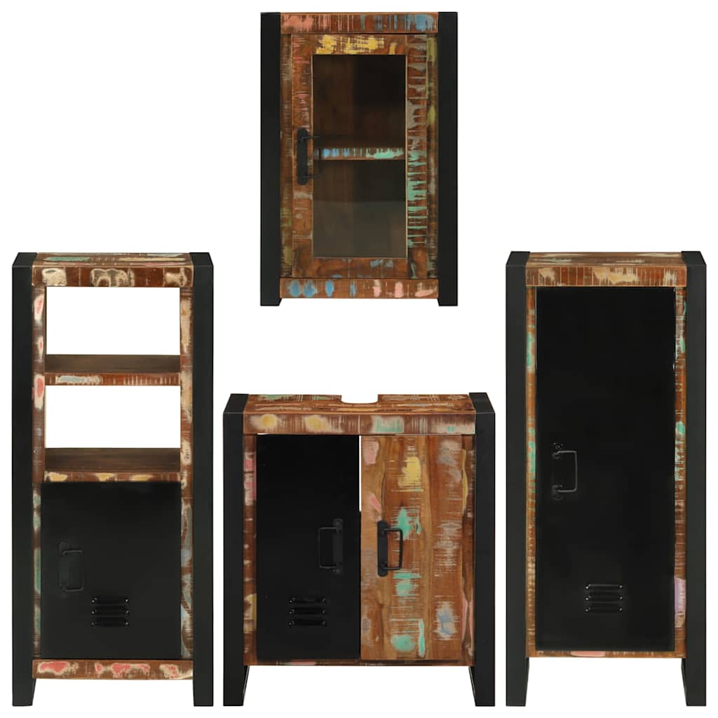 Badezimmermöbel-Set 4 stk. Mehrfarbig 55 x 35 x 60 cm