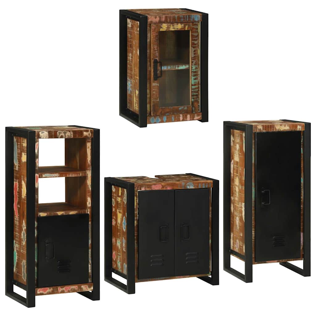 Badezimmermöbel-Set 4 stk. Mehrfarbig 55 x 35 x 60 cm