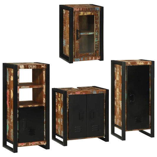 Badezimmermöbel-Set 4 stk. Mehrfarbig 55 x 35 x 60 cm