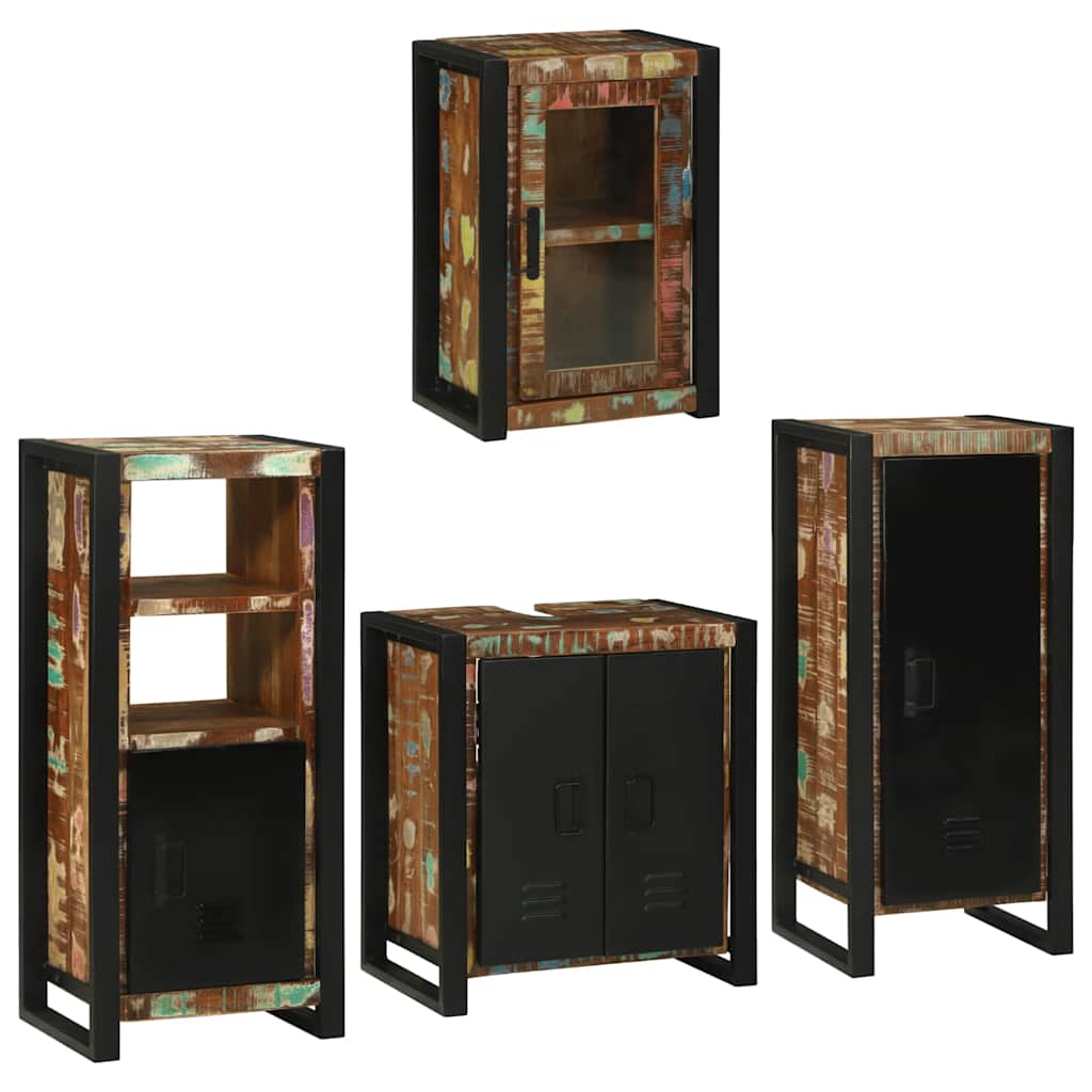 Badezimmermöbel-Set 4 stk. Mehrfarbig 55 x 35 x 60 cm