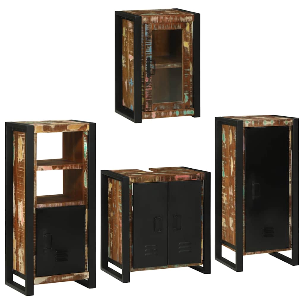 Badezimmermöbel-Set 4 stk. Mehrfarbig 55 x 35 x 60 cm