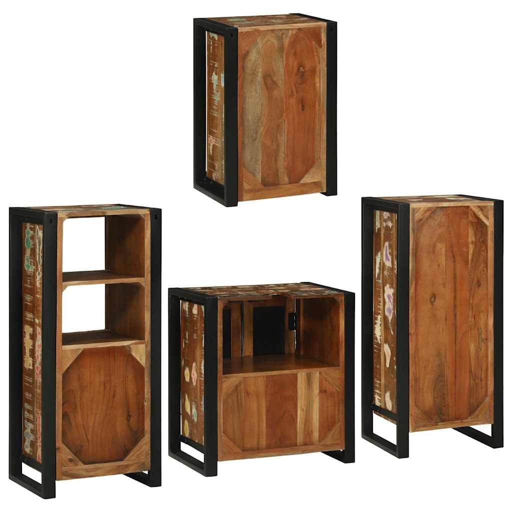 Badezimmermöbel-Set 4 stk. Mehrfarbig 55 x 35 x 60 cm