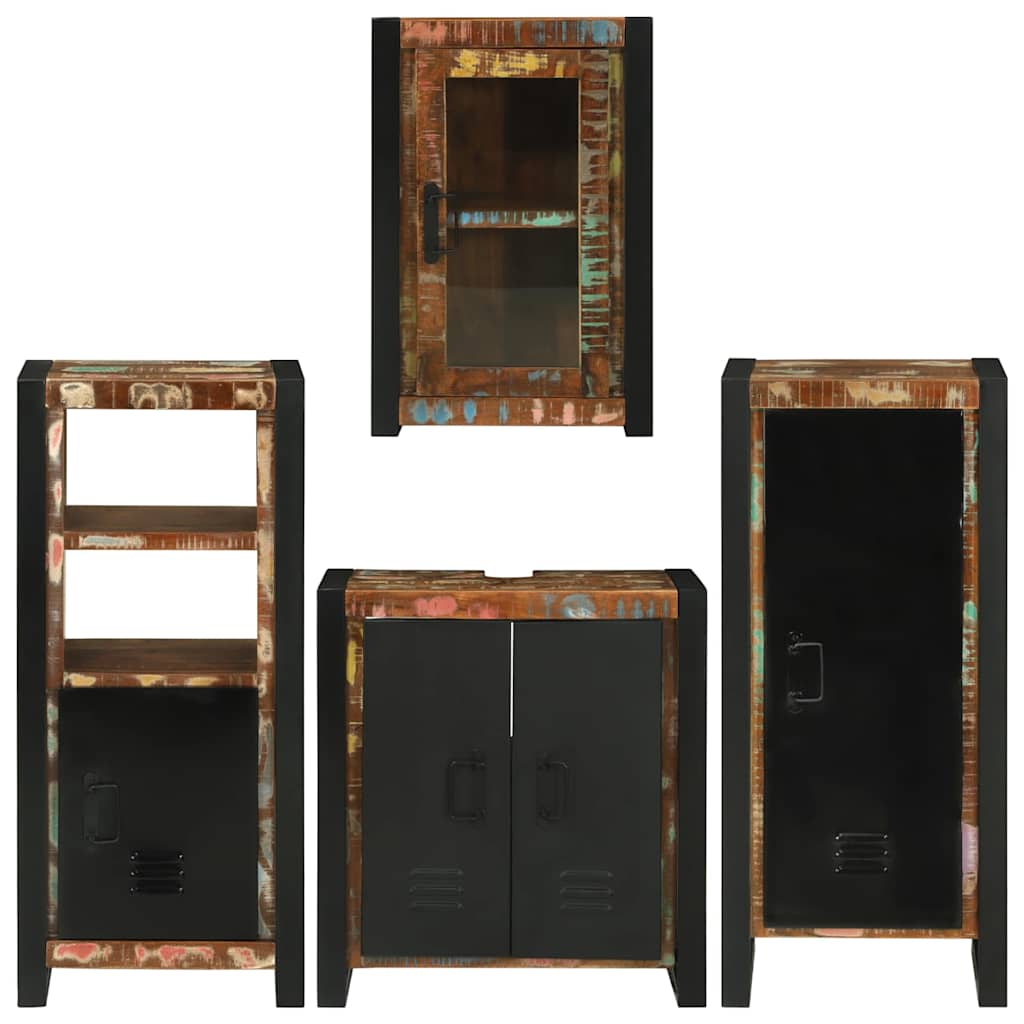 Badezimmermöbel-Set 4 stk. Mehrfarbig 55 x 35 x 60 cm
