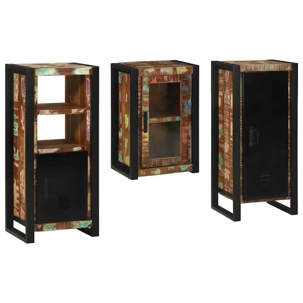 Badezimmermöbel-Set 3 stk. Mehrfarbig 40 x 35 x 90 cm