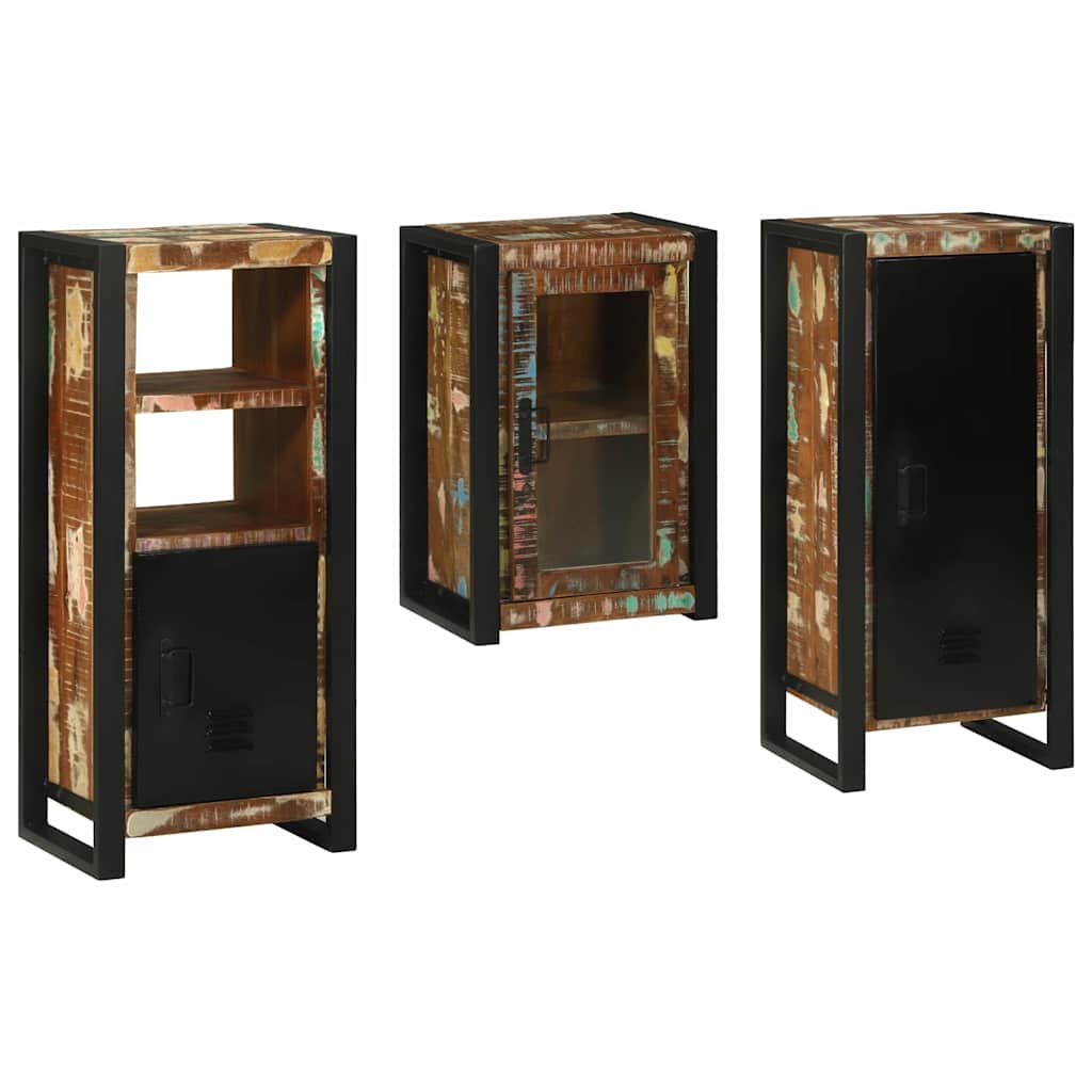 Badezimmermöbel-Set 3 stk. Mehrfarbig 40 x 35 x 90 cm