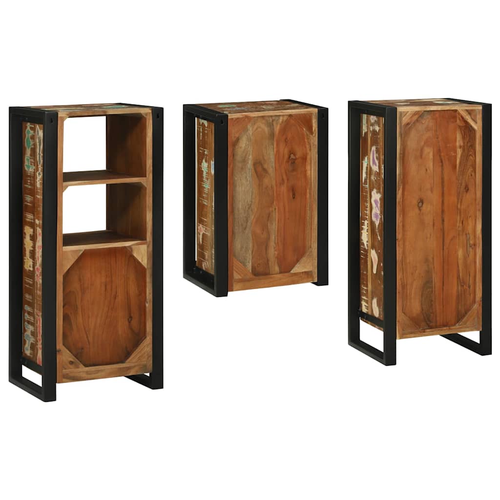 Badezimmermöbel-Set 3 stk. Mehrfarbig 40 x 35 x 90 cm