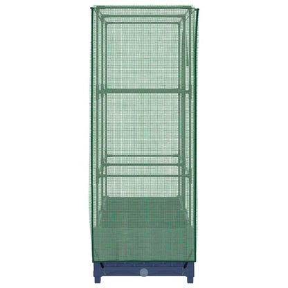 Hochbeet mit Gewächshaus-Aufsatz Rattan-Optik 80x40x123 cm