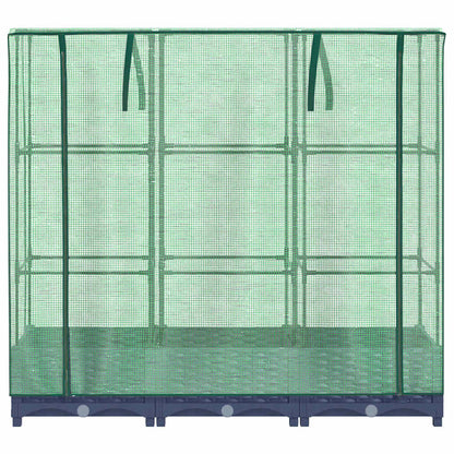 Hochbeet mit Gewächshausabdeckung Rattanoptik 120x40x123 cm