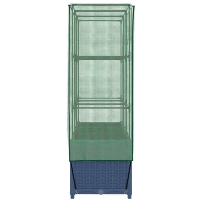 Hochbeet mit Gewächshaus-Aufsatz Rattan-Optik 120x40x138 cm