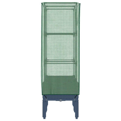 Hochbeet mit Gewächshaus-Aufsatz Rattan-Optik 80x40x140 cm