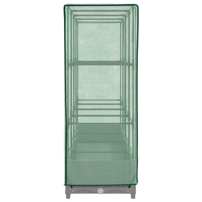 Hochbeet mit Gewächshaus-Aufsatz Rattan-Optik 160x40x123 cm