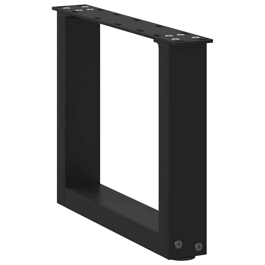 Couchtischbeine U-Form 2 Stk. Schwarz 30x(30-31) cm Stahl