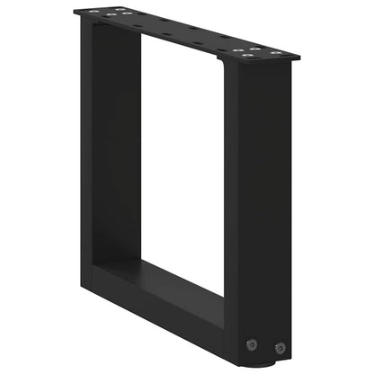 Couchtischbeine U-Form 2 Stk. Schwarz 30x(30-31) cm Stahl