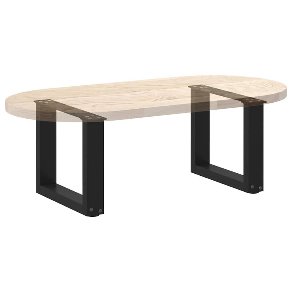 Couchtischbeine U-Form 2 Stk. Schwarz 30x(30-31) cm Stahl
