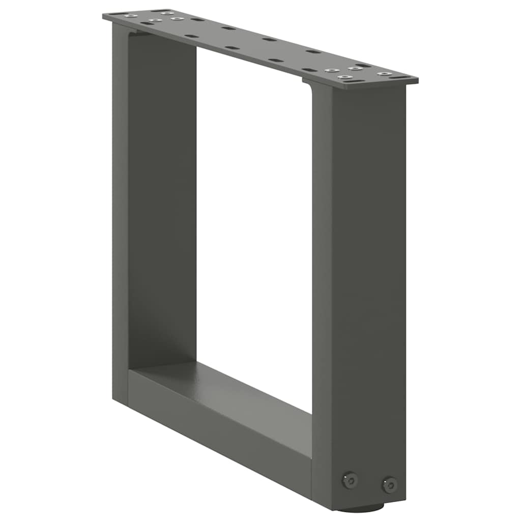 Couchtischbeine U-Form 2 Stk. Anthrazit 30x(30-31) cm Stahl