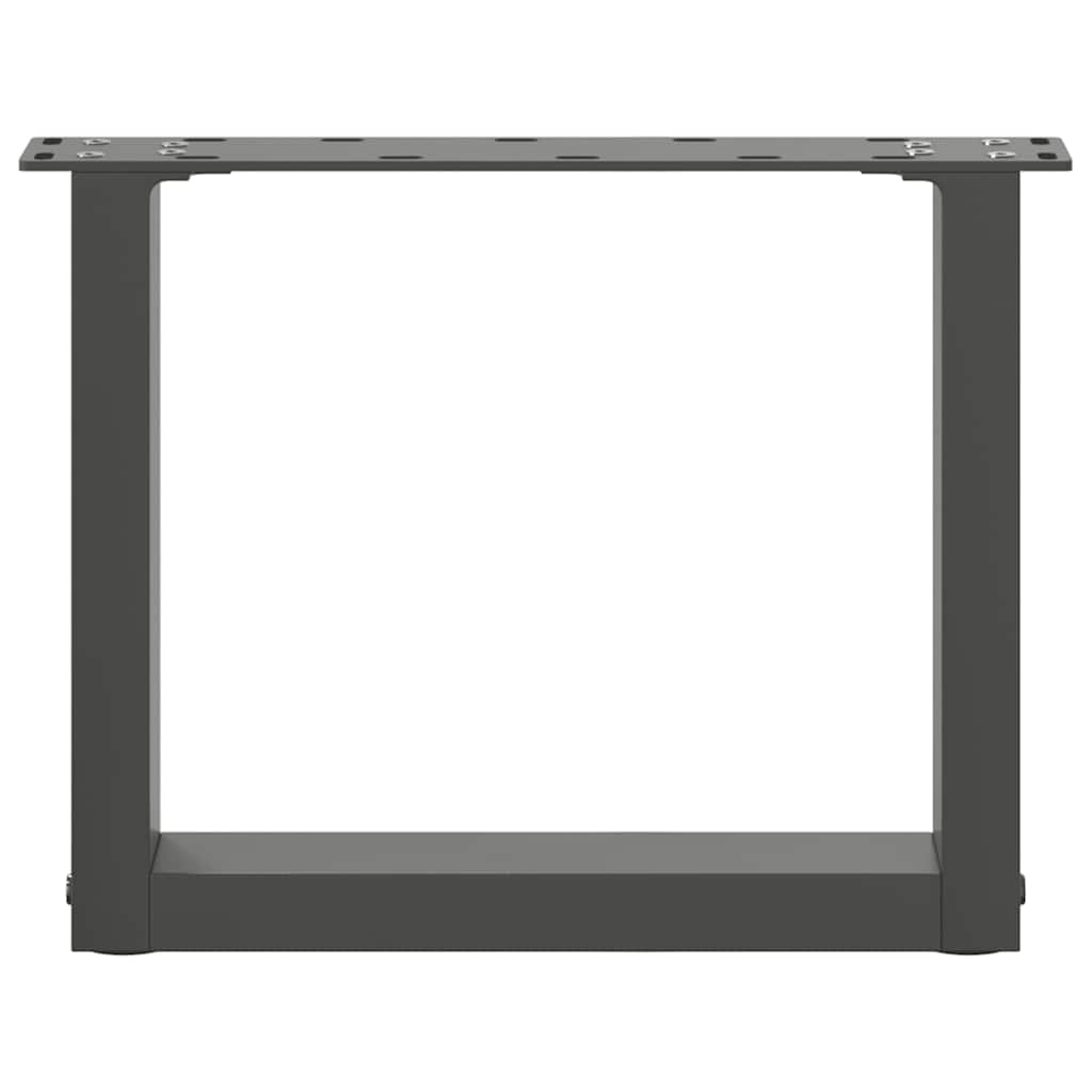 Couchtischbeine U-Form 2 Stk. Anthrazit 30x(30-31) cm Stahl