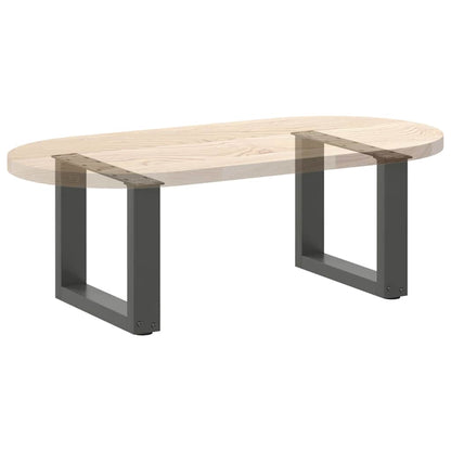 Couchtischbeine U-Form 2 Stk. Anthrazit 30x(30-31) cm Stahl