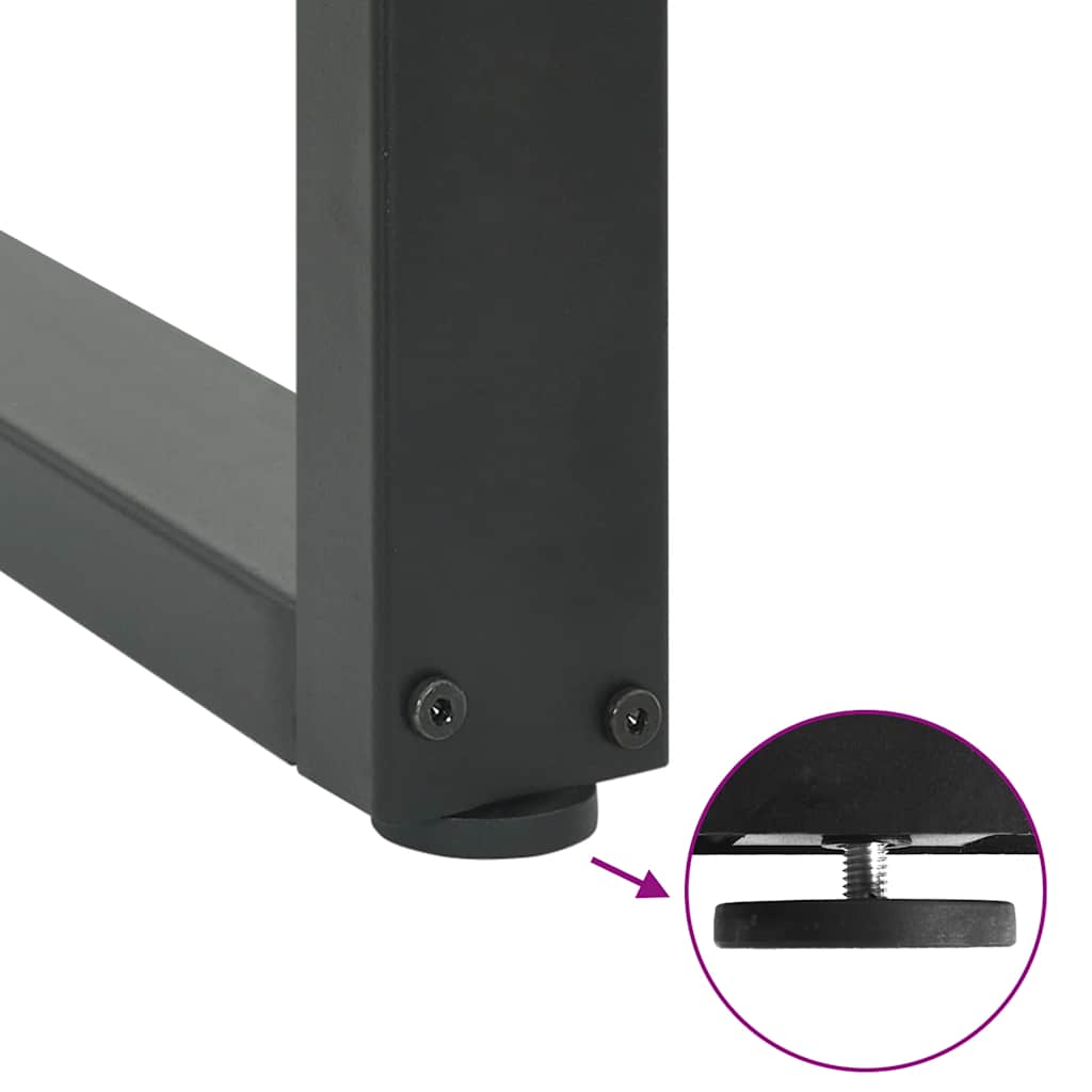 Couchtischbeine U-Form 2 Stk. Anthrazit 30x(30-31) cm Stahl