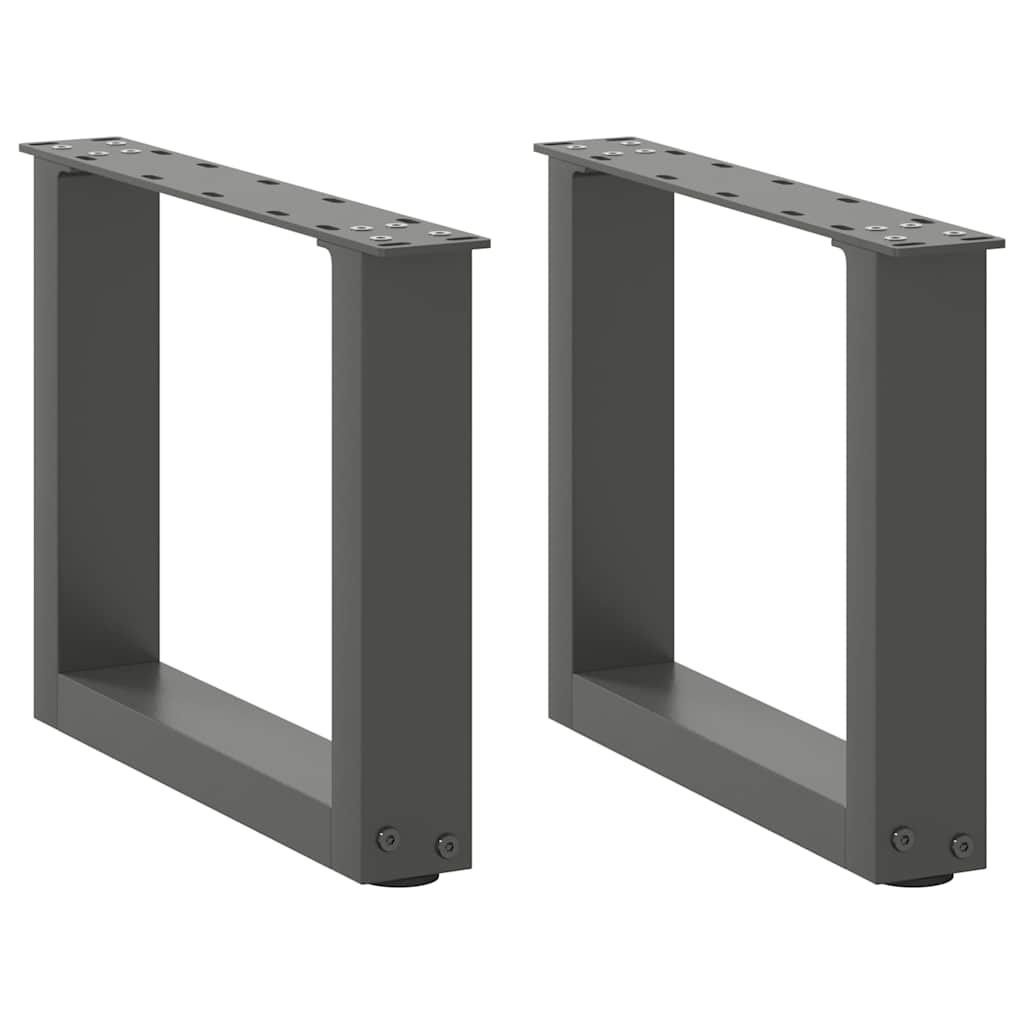 Couchtischbeine U-Form 2 Stk. Anthrazit 40x(30-31) cm Stahl