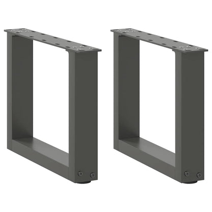 Couchtischbeine U-Form 2 Stk. Anthrazit 40x(30-31) cm Stahl