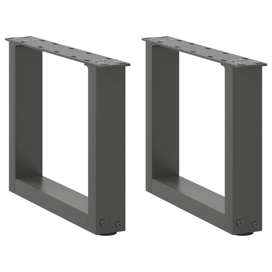 Couchtischbeine U-Form 2 Stk. Anthrazit 40x(30-31) cm Stahl