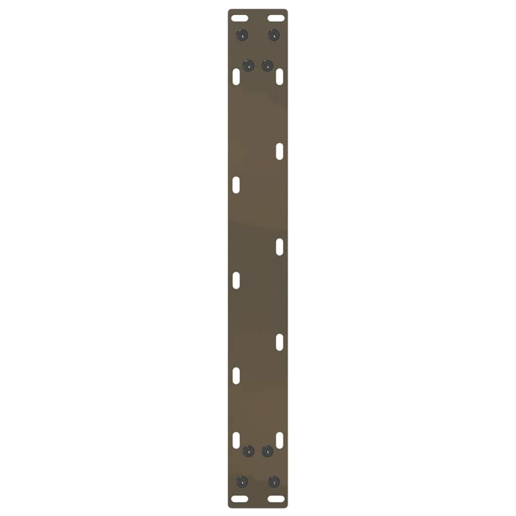 Pieds de table basse en U, 2 pièces, acier naturel, 50 x (30-31) cm