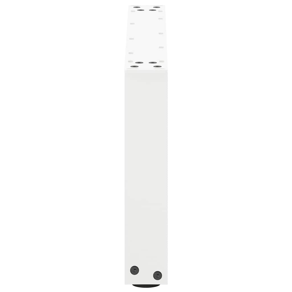 Pieds de table basse en U, 2 pièces, blanc, 60 x 30-31 cm, acier