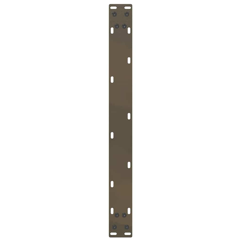 Pieds de table basse en U, 2 pièces, acier naturel, 60 x (30-31) cm