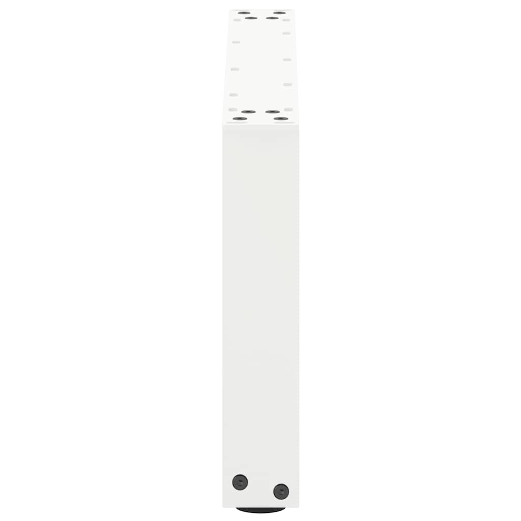 Pieds de table basse en U, 2 pièces, blanc, 70 x 30-31 cm, acier