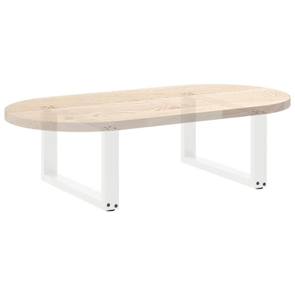 Couchtischbeine U-Form 2 Stk. Weiß 70x(30-31) cm Stahl
