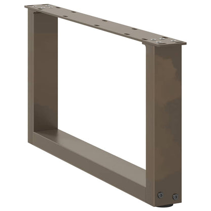 Couchtischbeine U-Form 2 Stk. Naturstahl 70x(30-31) cm Stahl