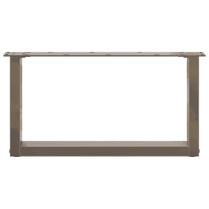 Couchtischbeine U-Form 2 Stk. Naturstahl 70x(30-31) cm Stahl