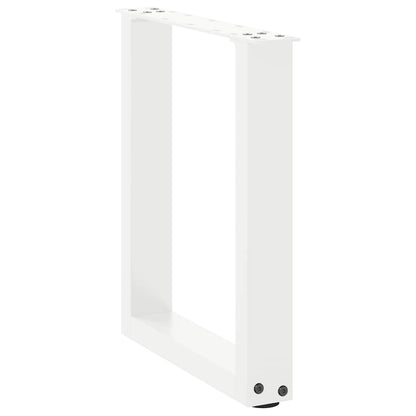Couchtischbeine U-Form 2 Stk. Weiß 28x(42-43) cm Stahl
