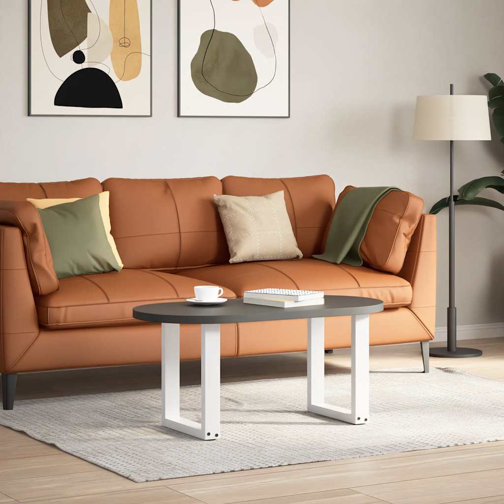 Couchtischbeine U-Form 2 Stk. Weiß 38x(42-43) cm Stahl