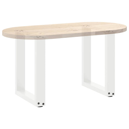 Couchtischbeine U-Form 2 Stk. Weiß 38x(42-43) cm Stahl