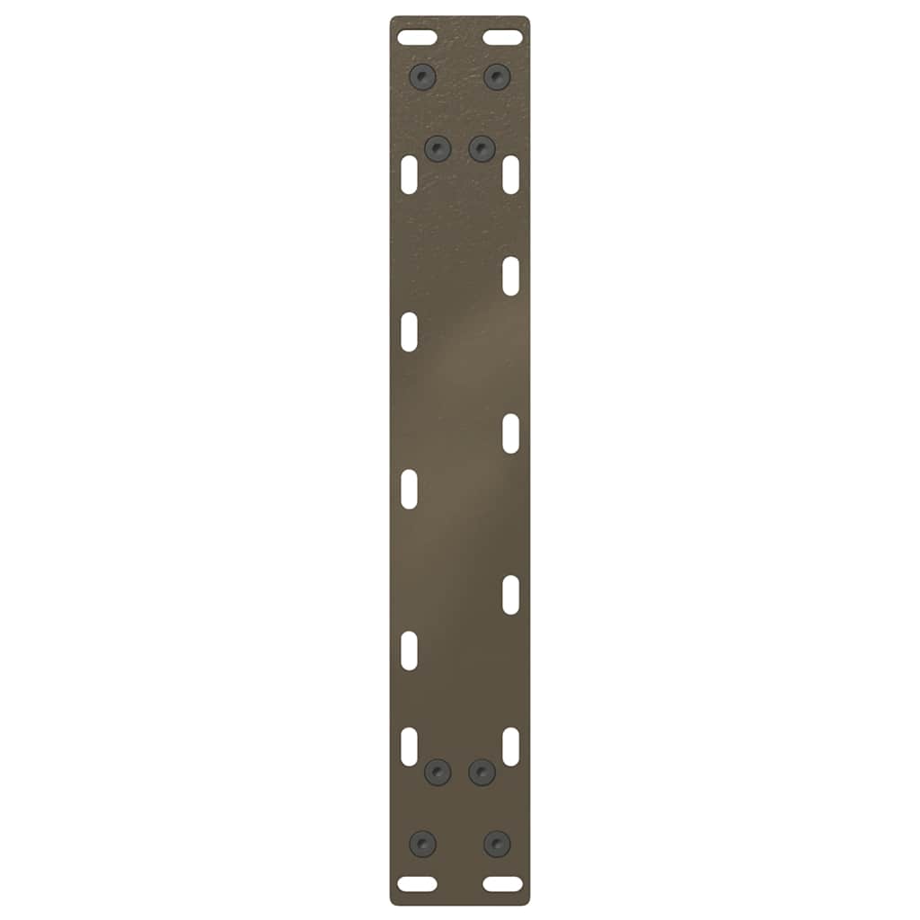 Pieds de table basse en U, 2 pièces, acier naturel, 38 x (42-43) cm