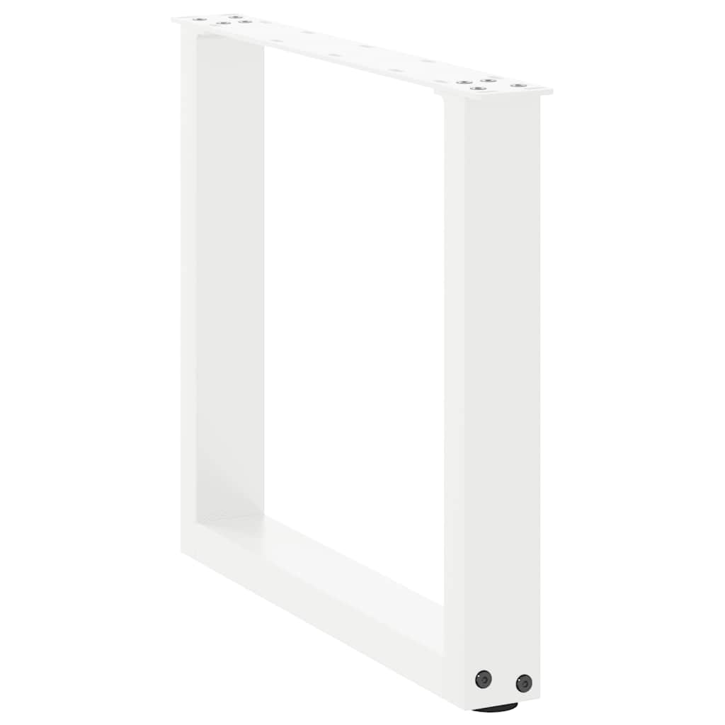 Couchtischbeine U-Form 2 Stk. Weiß 50x(42-43) cm Stahl