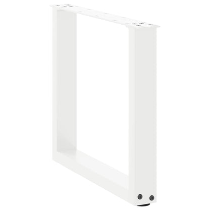 Couchtischbeine U-Form 2 Stk. Weiß 50x(42-43) cm Stahl