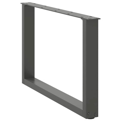 Couchtischbeine U-Form 2 Stk. Anthrazit 60x(42-43) cm Stahl