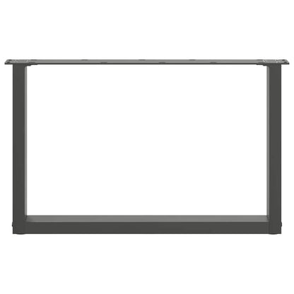 Couchtischbeine U-Form 2 Stk. Anthrazit 60x(42-43) cm Stahl