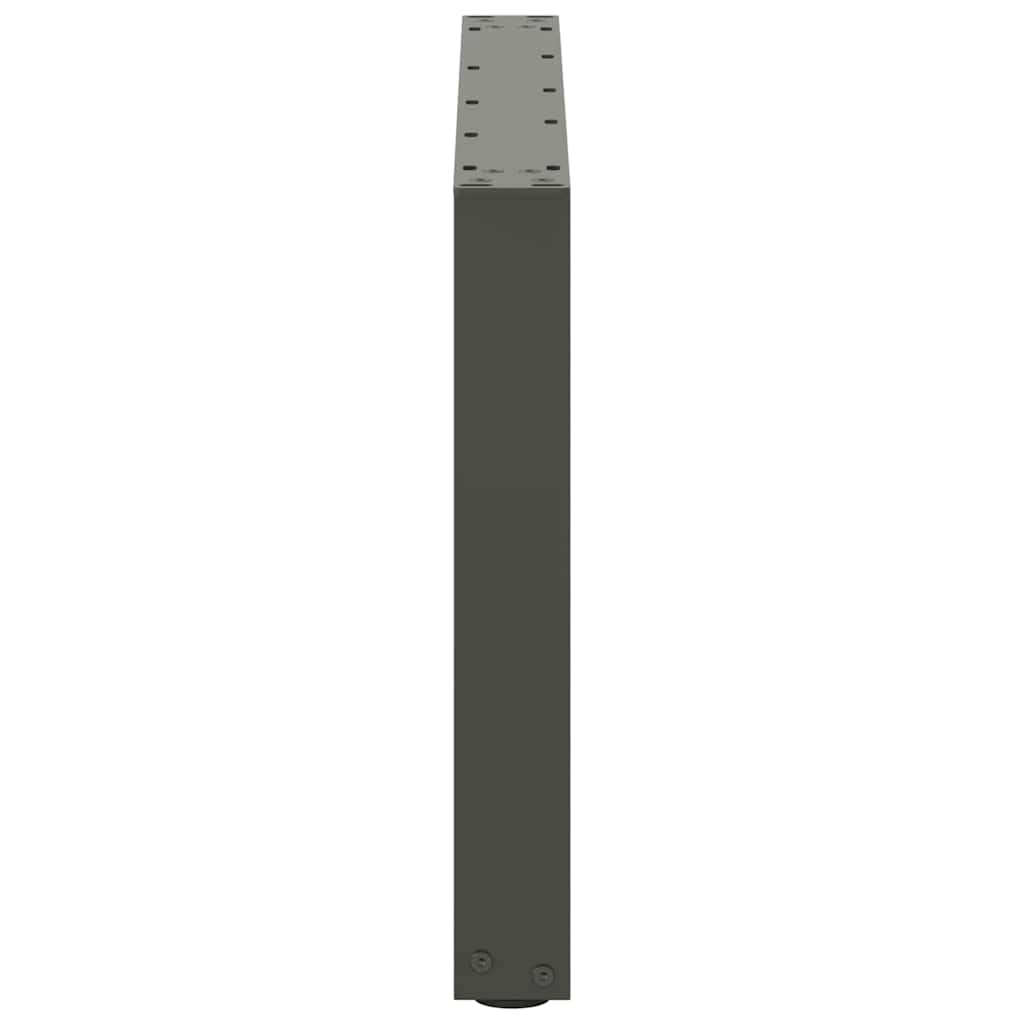 Pieds de table basse en U, 2 pièces, anthracite, 60 x 42-43 cm, acier