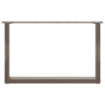 Couchtischbeine U-Form 2 Stk. Naturstahl 60x(42-43) cm Stahl