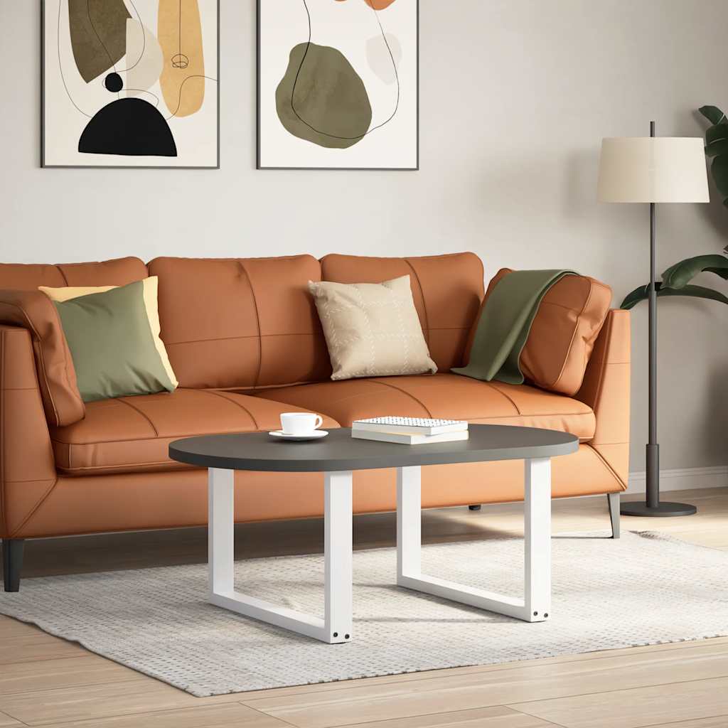 Pieds de table basse en U, 2 pièces, blanc, 70 x 42-43 cm, acier