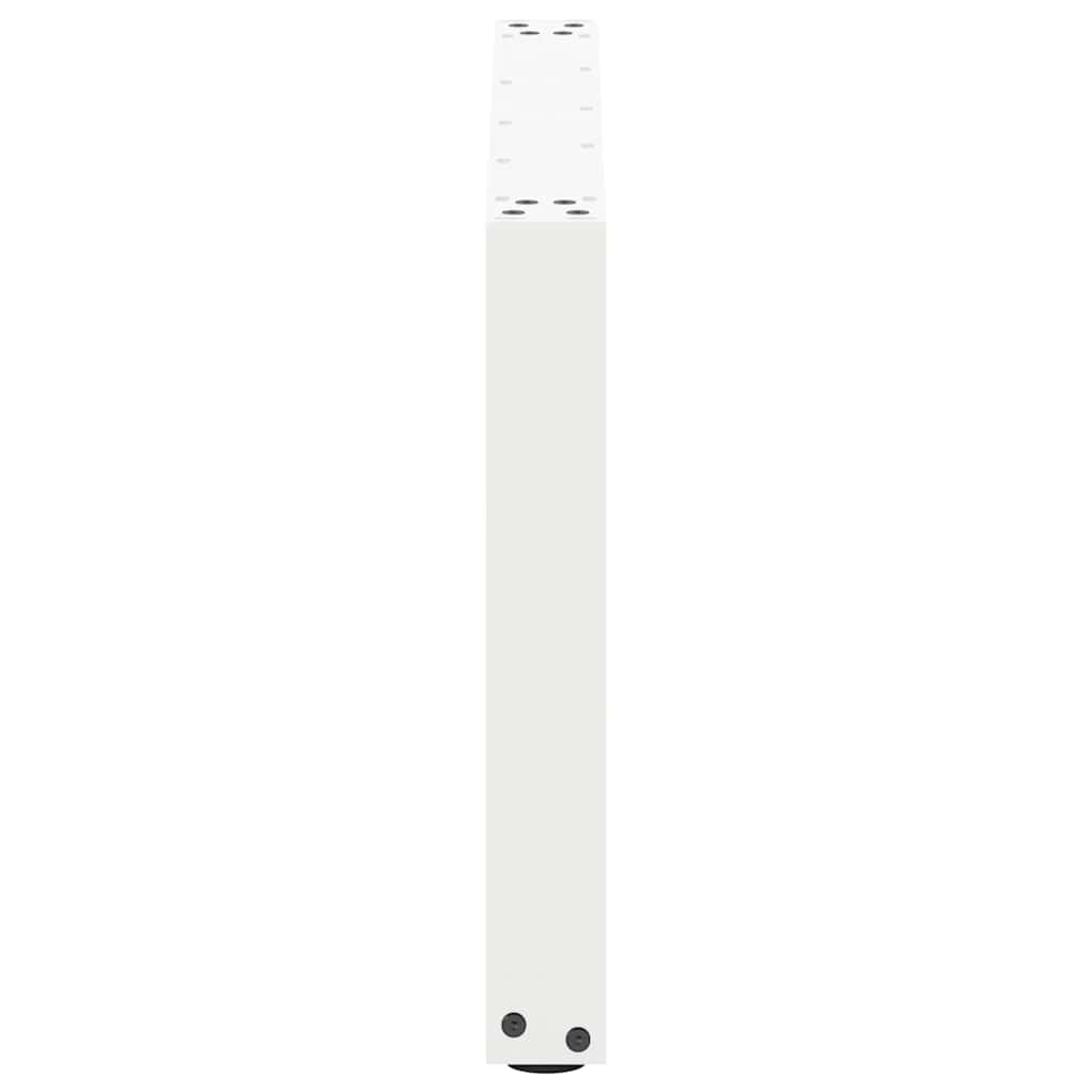 Pieds de table basse en U, 2 pièces, blanc, 70 x 42-43 cm, acier