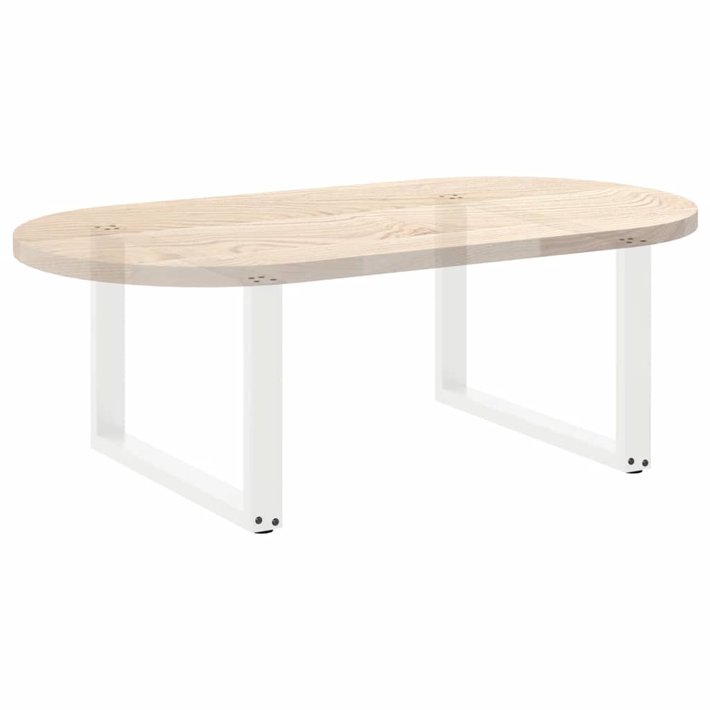 Pieds de table basse en U, 2 pièces, blanc, 70 x 42-43 cm, acier