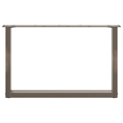 Couchtischbeine U-Form 2 Stk. Naturstahl 70x(42-43) cm Stahl