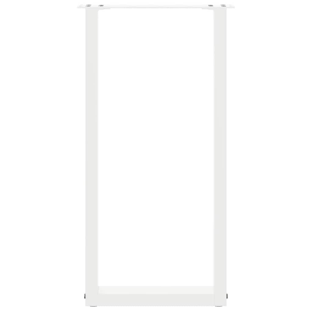 Konsolentischbeine U-Form 2 Stk. Weiß 28x(72-73) cm Stahl