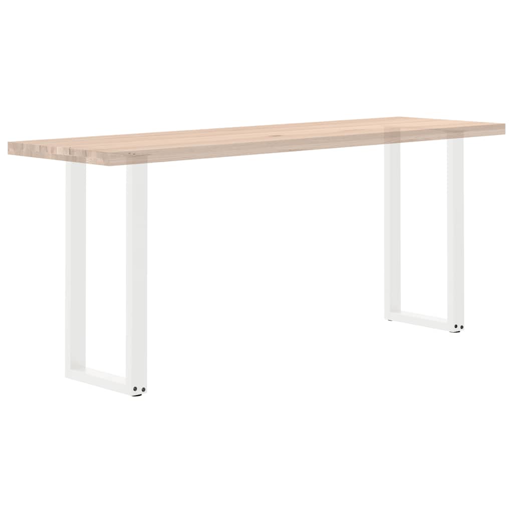 Konsolentischbeine U-Form 2 Stk. Weiß 28x(72-73) cm Stahl